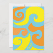 Groovy Bear 1960s Style Einladung (Rückseite)