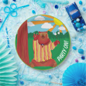 Groovy Bear Party Paper Plate Pappteller (Party)