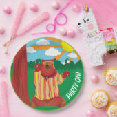 Groovy Bear Party Paper Plate Pappteller (Party)
