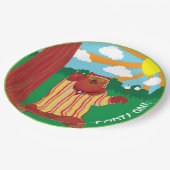 Groovy Bear Party Paper Plate Pappteller (Schrägansicht)