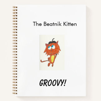 Groovy Beatnik Kitten Notebook/Journal Notizblock