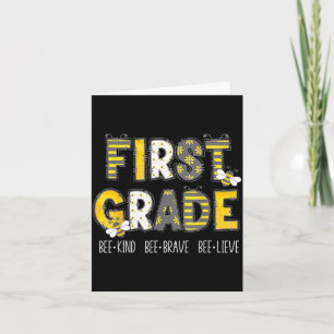 Groovy Bee freundliche Erstklassenlehrerin 1. Squa Karte