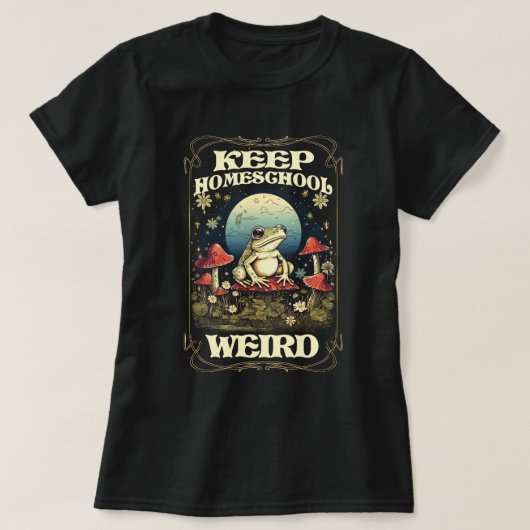Groovy Behalt Homeschool Weird Mama Kernpunkt T-Shirt (Design vorne)