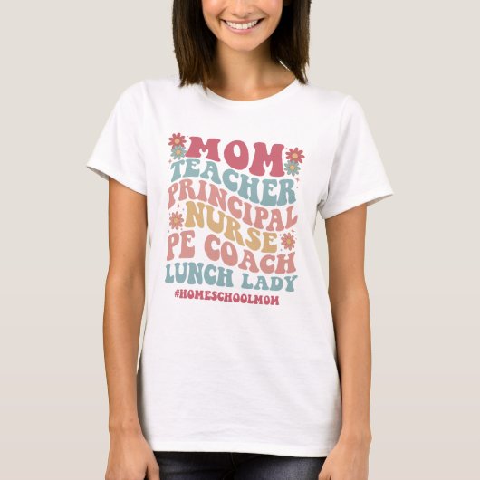 Groovy Behalt Homeschool Weird Shirt, CC Mom T-Shirt (Vorderseite)