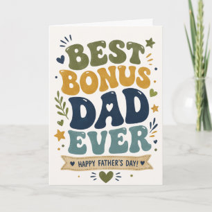 Groovy Bester Bonus-Papa Aller Zeiten Vatertag Karte