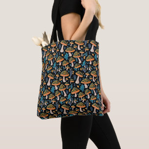 Groovy Biolumineszenz Pilz - Retro Tote Beutel Tasche