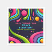 Groovy Birthday Bash Serviette (Vorderseite)