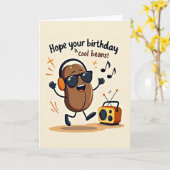 Groovy Birthday Bean Karte (Gelbe Blume)
