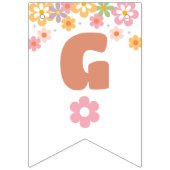 Groovy Birthday Daisies Hippie Birthday Wimpelkette (Erste Fahne)