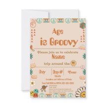 Groovy Birthday Einladung