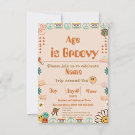 Groovy Birthday Einladung