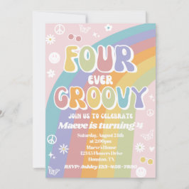 Groovy Birthday Einladung | Fourever Groovy
