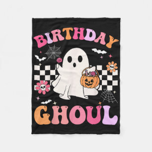 Groovy Birthday Ghoul Spooky Season Halloween Birt Fleecedecke