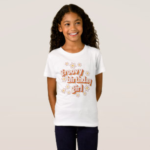 Groovy Birthday Girl T - Shirt Retro Daisy Boho