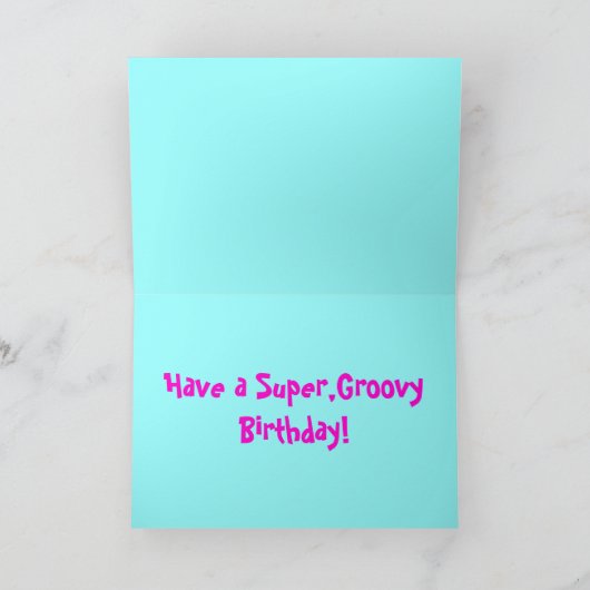 Groovy Birthday Grußkarte-Retro Karte (Innenseite)