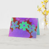 Groovy Birthday Grußkarte-Retro Karte (Gelbe Blume)