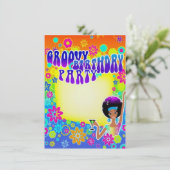 Groovy Birthday Karte (Stehend Vorderseite)