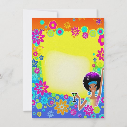 Groovy Birthday Karte (Rückseite)