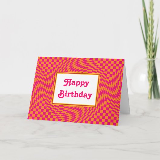 Groovy Birthday Karte (Vorderseite)