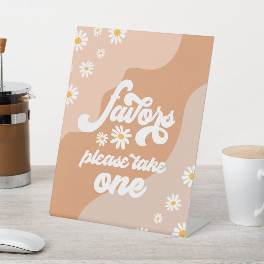 Groovy Birthday Party Boho Daisy Dekorationstabell Sockelschild (In SItu)