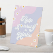 Groovy Birthday Party Boho Daisy Dekorationstabell Sockelschild (In SItu)