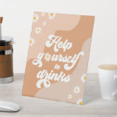 Groovy Birthday Party Boho Daisy Dekorationstabell Sockelschild (In SItu)