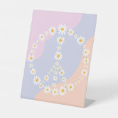 Groovy Birthday Party Boho Daisy Dekorationstabell Sockelschild (Vorderseite)