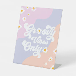 Groovy Birthday Party Boho Daisy Dekorationstabell Sockelschild