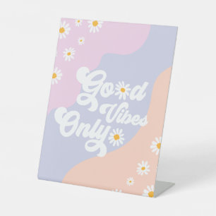 Groovy Birthday Party Boho Daisy Dekorationstabell Sockelschild