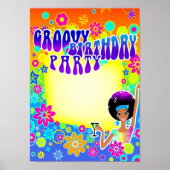 Groovy Birthday Party Poster (Vorne)