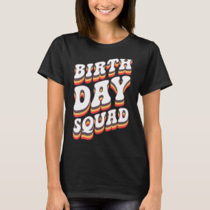 Groovy Birthday Squad B-day Wavy Retro Cool Raise T-Shirt