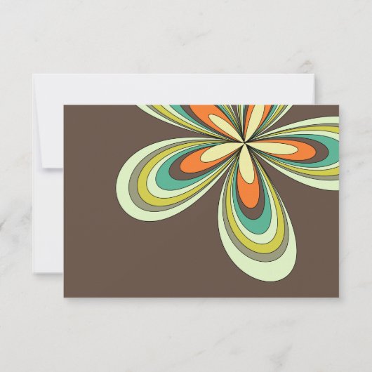 Groovy Birthday Vielen Dank Retro 70er Hippie Blum Dankeskarte (Rückseite)