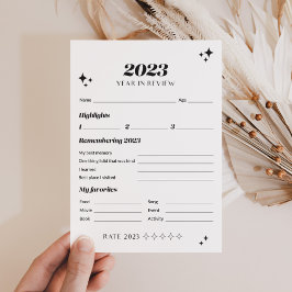 Groovy Black 2023 Jahr im Überblick Neujahrskarten