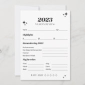 Groovy Black 2023 Jahr im Überblick Neujahrskarten (Vorderseite)