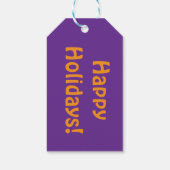 Groovy Black 70er Style Blume Geschenkanhänger (Rückseite)