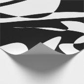 Groovy Black and White Pattern Geschenkpapier (Ecke)