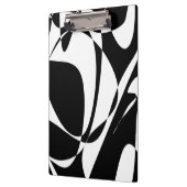 Groovy Black and White Pattern Klemmbrett (Links)