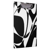 Groovy Black and White Pattern Klemmbrett (Rechts)