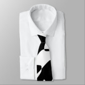 Groovy Black and White Pattern Krawatte (Gebunden)