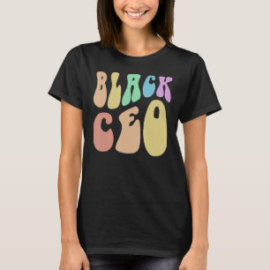 Groovy BLACK CEO CREW Melanated Business Owner Mil T-Shirt