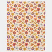Groovy Blanket 70s Pastel Vibes in Trendy Colors Fleecedecke (Vorderseite)