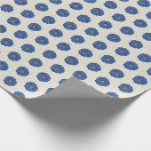 Groovy Blaues Geschenkpapier (Ecke)