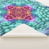 Groovy blaues   Vintages Fraktal-Kaleidoskop Sherpadecke (3/4)