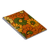 Groovy Bloom - Retro Floral 1970s Notebook Notizblock (Rechte Seite)