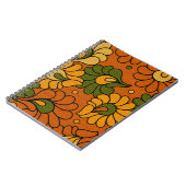 Groovy Bloom - Retro Floral 1970s Notebook Notizblock (Linke Seite)