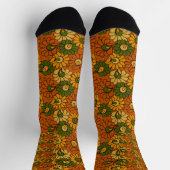 Groovy Bloom - Retro Floral 1970s Socken (Oben)
