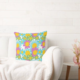 Groovy Bloom Throw Kissen