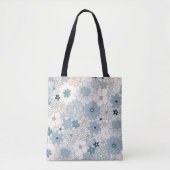 Groovy Blue Blossom Tasche (Vorderseite)