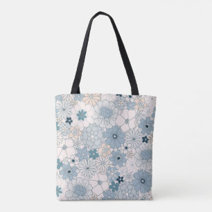 Groovy Blue Blossom Tasche