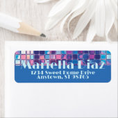 Groovy Blue & Lila Disco Ball Personalisiert (Insitu)